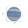 Navy Blue And Gray Striped Washable Indoor Outdoor Area Rug - 3 of 4