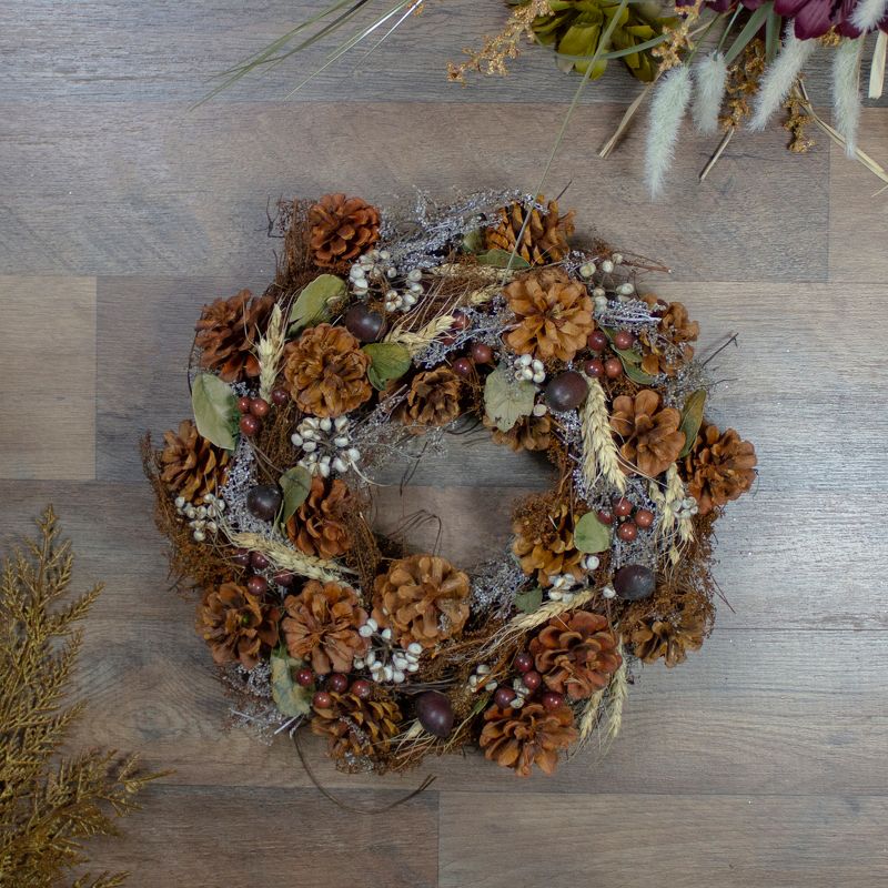Northlight 14" Pine Cones Berries and Botanicals Artificial Christmas Wreath - Unlit, 2 of 4