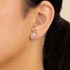 SHINE by Sterling Forever Sterling Silver Trillion Cut Prong Set Stud Earrings - 2 of 4