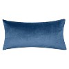 Edie@Home 12"x24" Oversized Split Striped Colorblock Lumbar Throw Pillow Cool: Velvet, Indoor Use, Hidden Zipper - 2 of 4