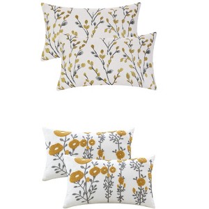 REGALWOVEN 4 Pcs Floral Decoration Throw Pillow Cases for Outdoor Indoor - 1 of 4