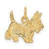 Black Bow Jewelry 14k Yellow Gold and Ruby 3D Scottie Charm or Pendant - 3 of 4