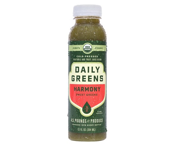 Daily Greens Harmony Organic Vegan Cold Pressed Juice - 12oz