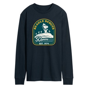Men's - Peanuts - Fifty Years Mountain Long Sleeve Graphic T-Shirt - 1 of 4