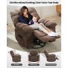Recliner Chair, 360° Swivel Rocker Chair for Small Spaces,Upholstered Fabric Glider Nursery Chair With Side Pockets for Living Room,Q235 Steel Frame - 2 of 4