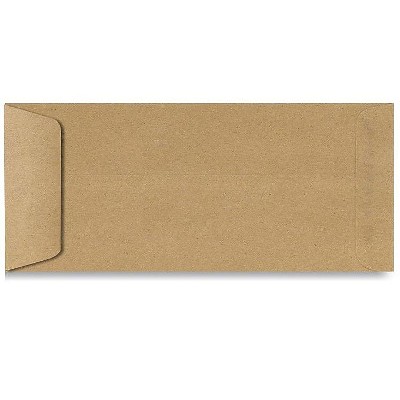 LUX 70lb 4 1/8"x9 1/2" Open End #10 Envelopes Grocery Bag Brown 250/BX 7716-GB-250