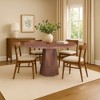 Royal Hampton Dining Table | 42" Round Top | Handmade Ambre Brown Mango Wood | Octagonal Pedestal Base - 4 of 4