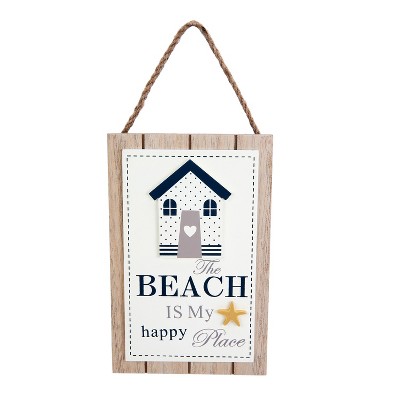 Beachcombers Beach Happy Place Sign 4.375 x 6.625 x 0.25 Inches.