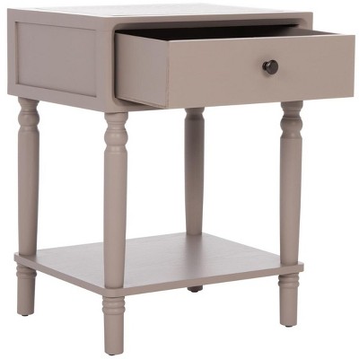 Transitional Siobhan White Pine 1-Drawer End Table