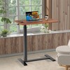 MAYEERTY Overbed Table with Wheels Adjustable Computer Desk Wood End Table - 3 of 4