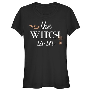 Juniors Womens Lost Gods Halloween The Witch Is In T-Shirt - 1 of 4