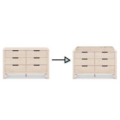 Washed Natural Double Nursery Dresser with Soft Close Drawer