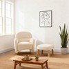 Okak Modern Upholstered Leisure Sofa Accent Chair with Footrest,Soft Padded Lazy Chair Set for Living Room,Bedroom - 2 of 4