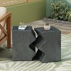 MAYEERTY 1 Pack Modern Geometric Side Table Set of 2, MGO End Table for Indoor Outdoor Living Room, Patio - 3 of 4