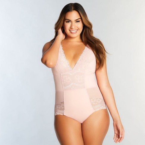 Squeem Women's Brazilian Flair Bodysuit In Pink, Size 1x : Target