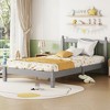 NicBex Twin Size Wood Platform Bed Frame with Decorative Headboard - 4 of 4