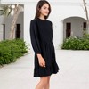 Anna-Kaci Women's Smocked Waist Ruffle Hem Fashion Dress with Puff Sleeves - 3 of 4