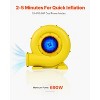 VEVOR Inflatable Blower, 680&750W, 1.0HP Bounce House Blower, Pump Commercial Air Blower for Inflatables, Yellow - 4 of 4