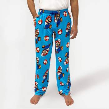 Men's Nintendo Super Mario Knit Lounge Pajama Pants - Blue