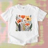 Simply Sage Market Orange Wildflowers Garment Dyed Tee - 3 of 4