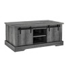 Grungis Modern Coffee Table with Storage & Sliding Wood Door,Farmhouse Adjustable Shelf Center Table for Living Room & Office - 3 of 4