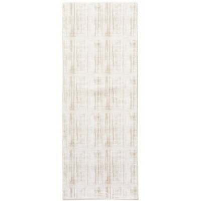 Cozy Living Runner Rug – Golden Threads Design, 21" x 54", Neutral Tones with Woven Gold Accents and Non-Slip Backing for Hallways