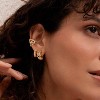Women Earrings Gold Huggie Hoop Ear Stud Cuff 14K Small Simple Hypoallergenic Everyday Jewelry - 3 of 4