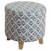 Cole Classics Round Storage Ottoman Flared Wood Leg - HomePop - 4 of 4