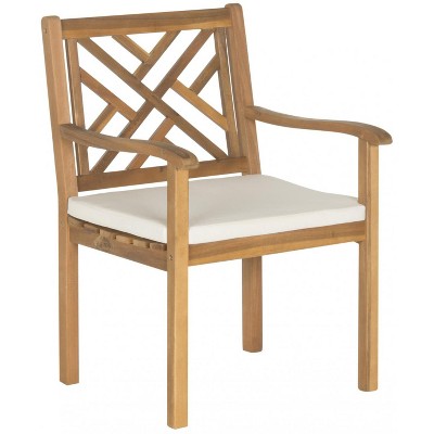 Bradbury 5-Piece Brown Acacia Wood Outdoor Dining Set with Cushions