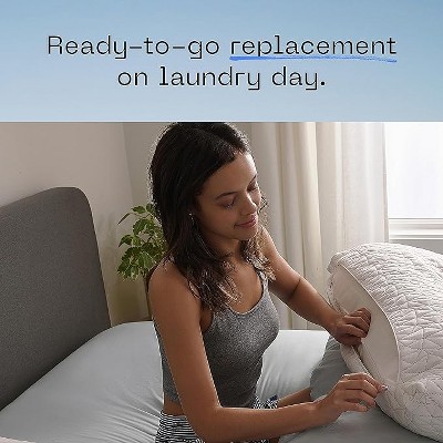 Coop Home Goods White Quilted Queen Pillowcase