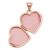 Black Bow Jewelry 14k Rose Gold 15mm Double Design Heart Shaped Locket - 4 of 4