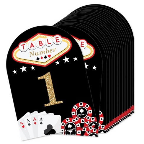 Big Dot of Happiness Las Vegas - Casino Party Decor and Confetti - Terrific Table Centerpiece Kit - Set of 30