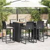 vidaXL Garden Bar Set Black and Cream - 72.8" 6 Piece Set - 3 of 4