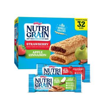 Nutri-Grain Soft Baked Breakfast Bars Value Pack - Strawberry and Apple Cinnamon  - 32ct/41.6oz