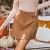 Women's Chic Camel Button-Front Mini Skirt - Cupshe - 2 of 4