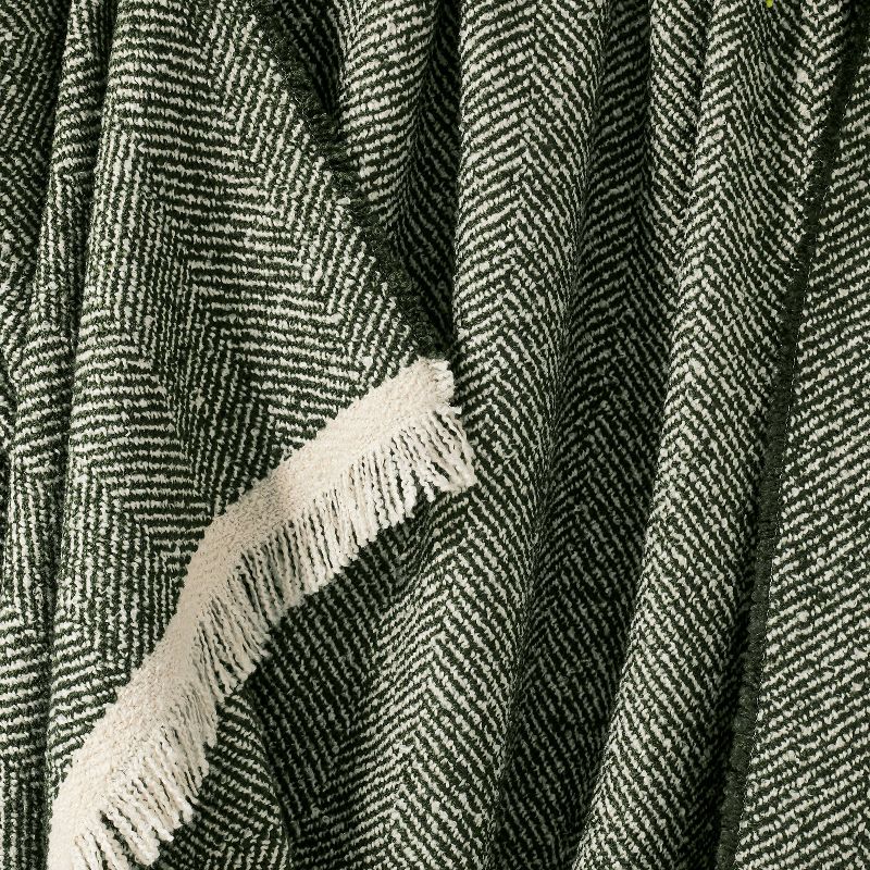 Herringbone Frayed Edges Throw Blanket - Threshold™ designed with Studio McGee, 4 of 7