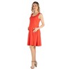 Maternity A-Line Slim Fit and Flare Dress - 24seven Comfort Apparel™ - 2 of 4