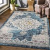 Indoor Wilton Floral Living Room Rugs, Stain Resistant Non Shedding Throw Carpet for Dining Room Bedroom - 3 of 4