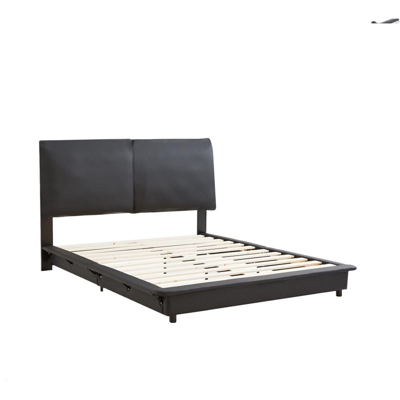Full/Queen Size Upholstered Platform Bed with Sensor Light and Ergonomic Design Backrests - ModernLuxe, 4 of 11
