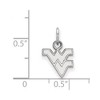 Black Bow Jewelry 10k White Gold West Virginia Mountaineers NCAA Extra Small Pendant - 2 of 3