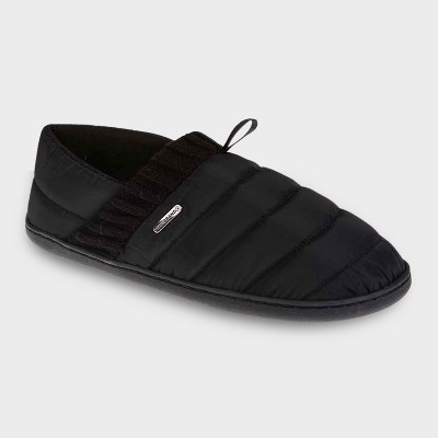 SWISSBRAND Men's Slipper - Soft and Comfortable Puffer Nylon Slipper with Knit Collar - Indoor & Outdoor Slipper for Men