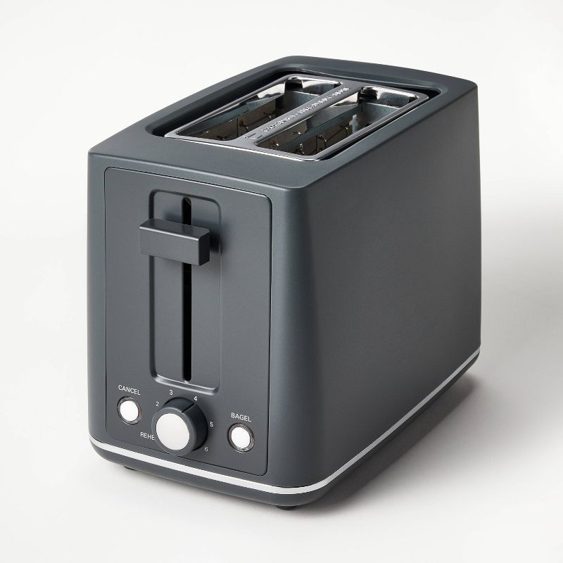 2 Slice Toaster with Thin Chrome Band Gray - Figmint&#8482;, 4 of 10