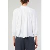 Women's 3Q Sleeve Split Neck With Pleated Top - current air - 2 of 3