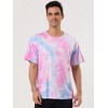 Lars Amadeus Men's Summer Tie-Dye Design Tee Short Sleeves Hip Hop Printed T-Shirt - 2 of 4