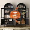 SUXXAN Metal Display Cabinet With Glass Doors And Adjustable Shelves, Modern Freestanding Arched Cabinet,Assembly Required - 4 of 4