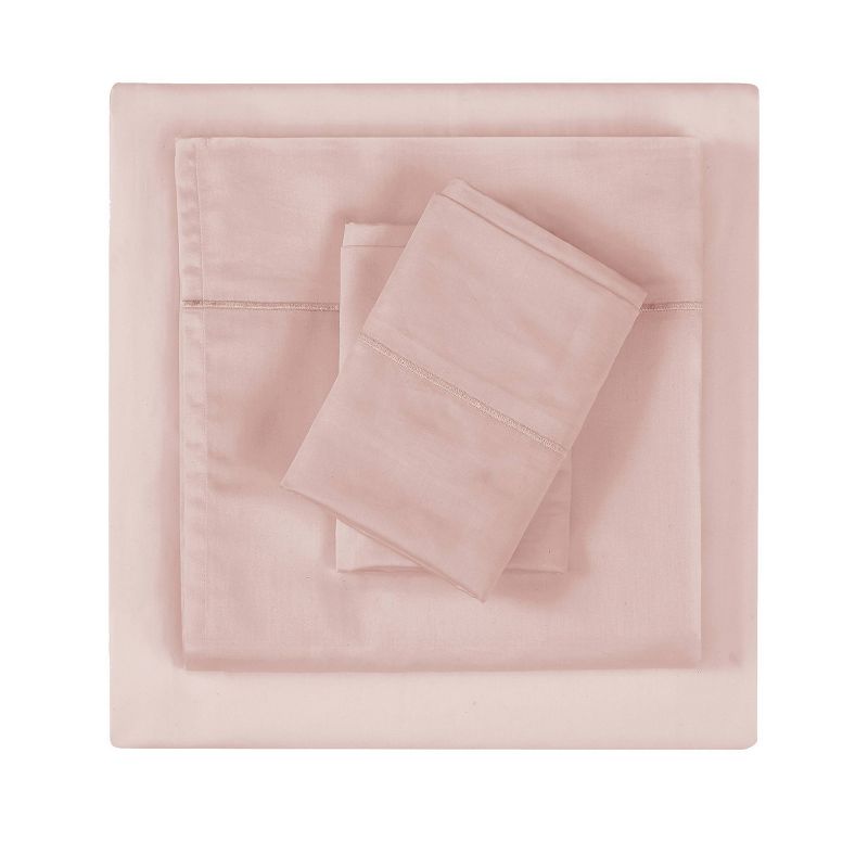 Standard 300 Thread Count Sateen Pillowcase Set Blush - Christian Siriano, 1 of 4