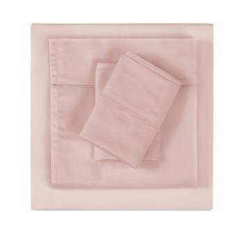 Standard 300 Thread Count Sateen Pillowcase Set Blush - Christian Siriano