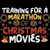 Women's Design By Humans Training For A Marathon Of Christmas Movies By Thingsandthings Racerback Tank Top - 2 of 3