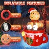 Paaaawaters 6FT Christmas Gingerbread Man Inflatables Outdoor Decoration Hot Cocoa Cup Cute Giant Xmas Blowups - 3 of 4