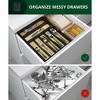 LunaLulinlk Luxury Bamboo Utensil Rack and Silverware Organizer, Kitchen Drawer Organizer - Utensil Holder and Cutlery Tray for Flatware 7 Slot - 4 of 4